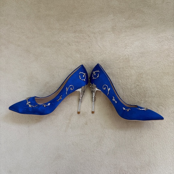 Blue and Silver heels - Picture 2 of 2